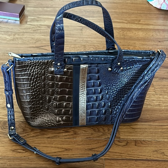 Brahmin Purse Blue Multi Asher Color Combo Tassel Fringe Shoulder Bag - Picture 10 of 13